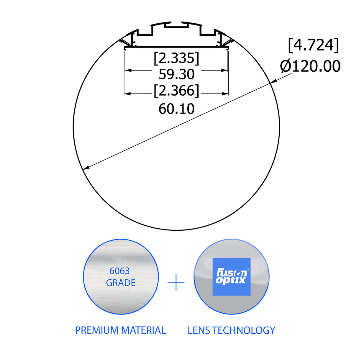 C1018 Suspended Channel 120mm - LED Channels & Profiles - LEDmate