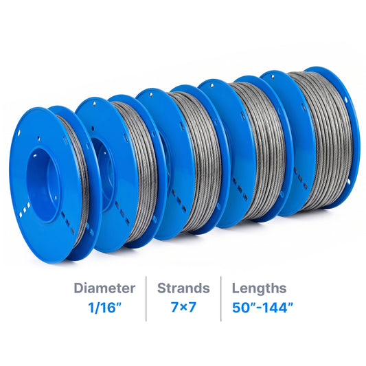 1/16-inch Aircraft Cable (7x7 steel galvanized)