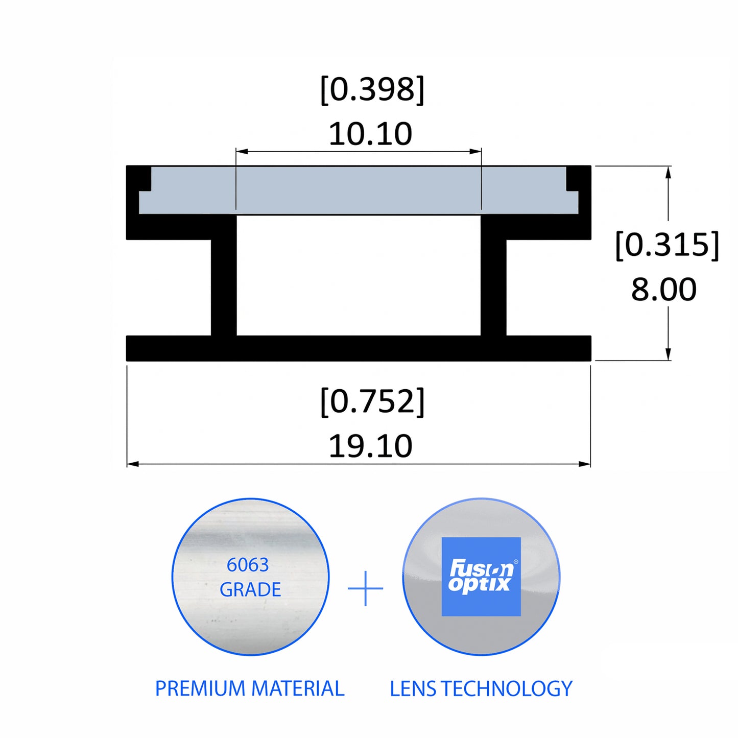 C1003 Millwork Channel 19.1mm x 8mm - LED Channels & Profiles - LEDmate
