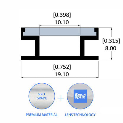 C1003 Millwork Channel 19.1mm x 8mm - LED Channels & Profiles - LEDmate