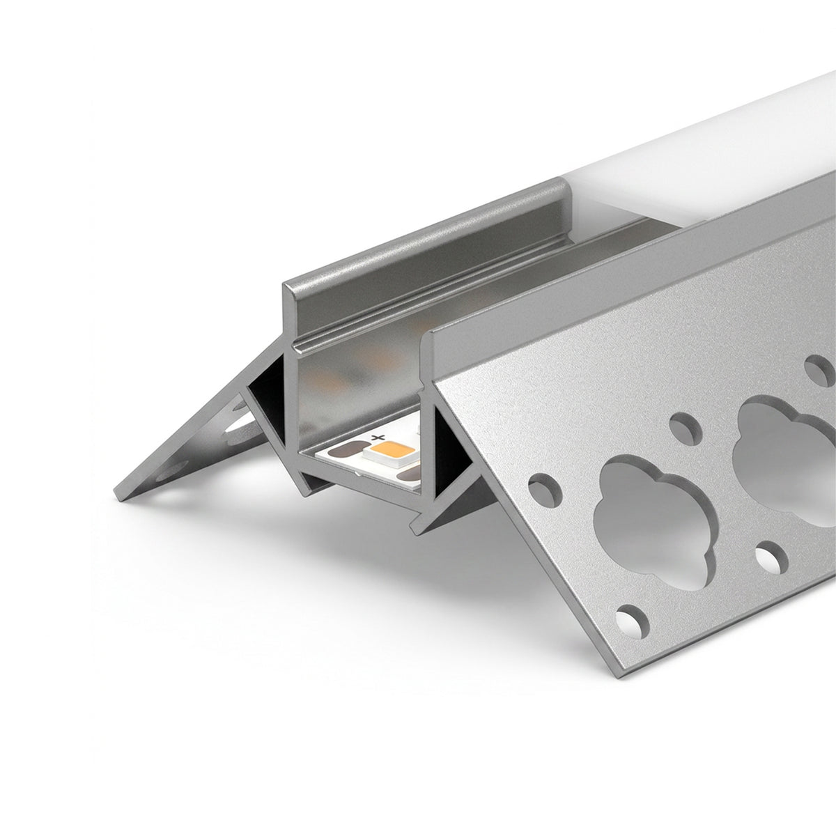 C1157 Trimless Mud - in Channel 12.5mm x 15mm - LED Channels & Profiles - LEDmate
