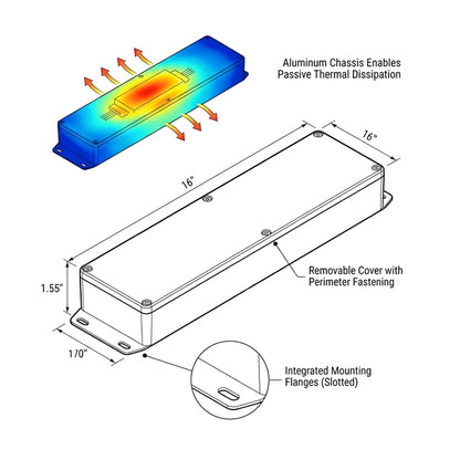 Linear LED Driver Enclosure -16"