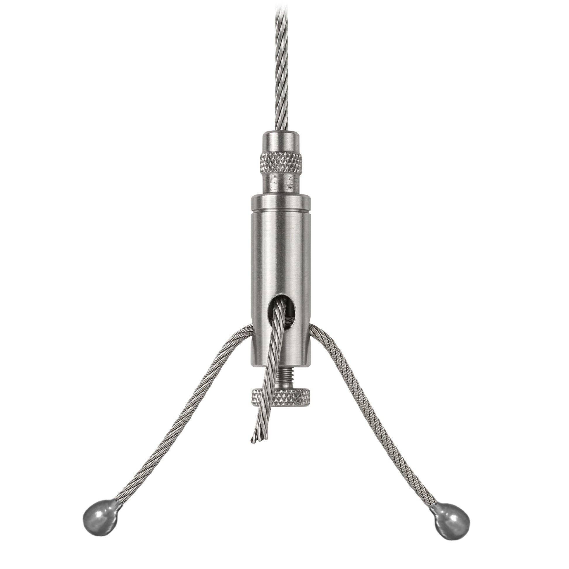 Thumbscrew Lock Aircraft Cable Gripper Assembly - 1/16" Cross Cable, 8" - Cable & Cord Grippers - LEDmate