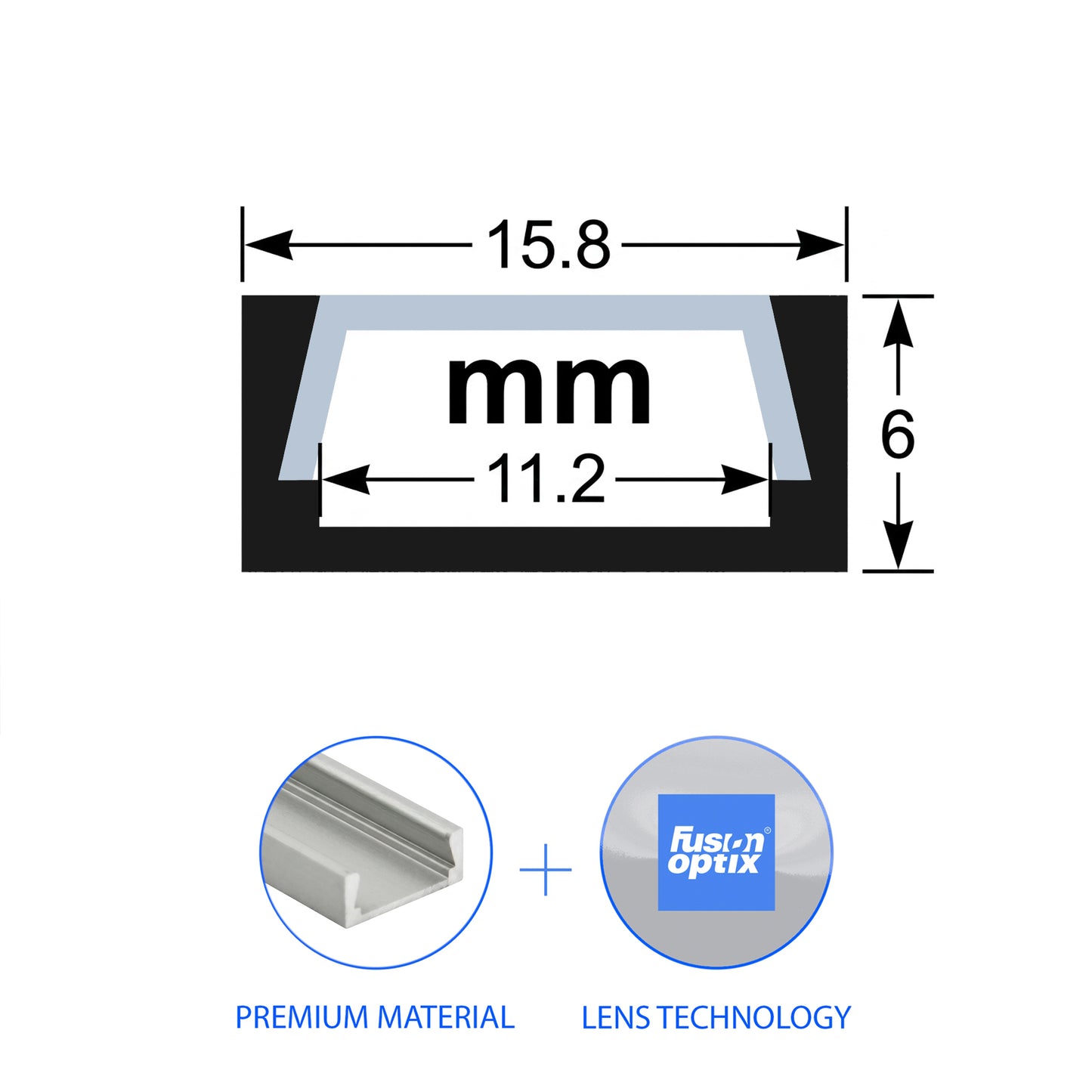 Surface Mount LED Channel (15mm)