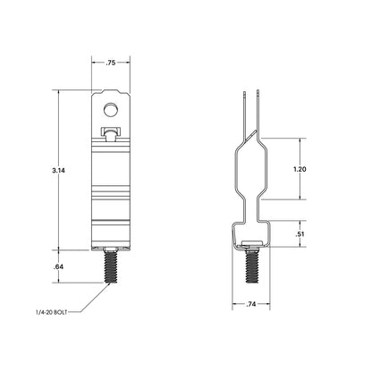 9/16 T-Bar Clip (Bolt Slot)