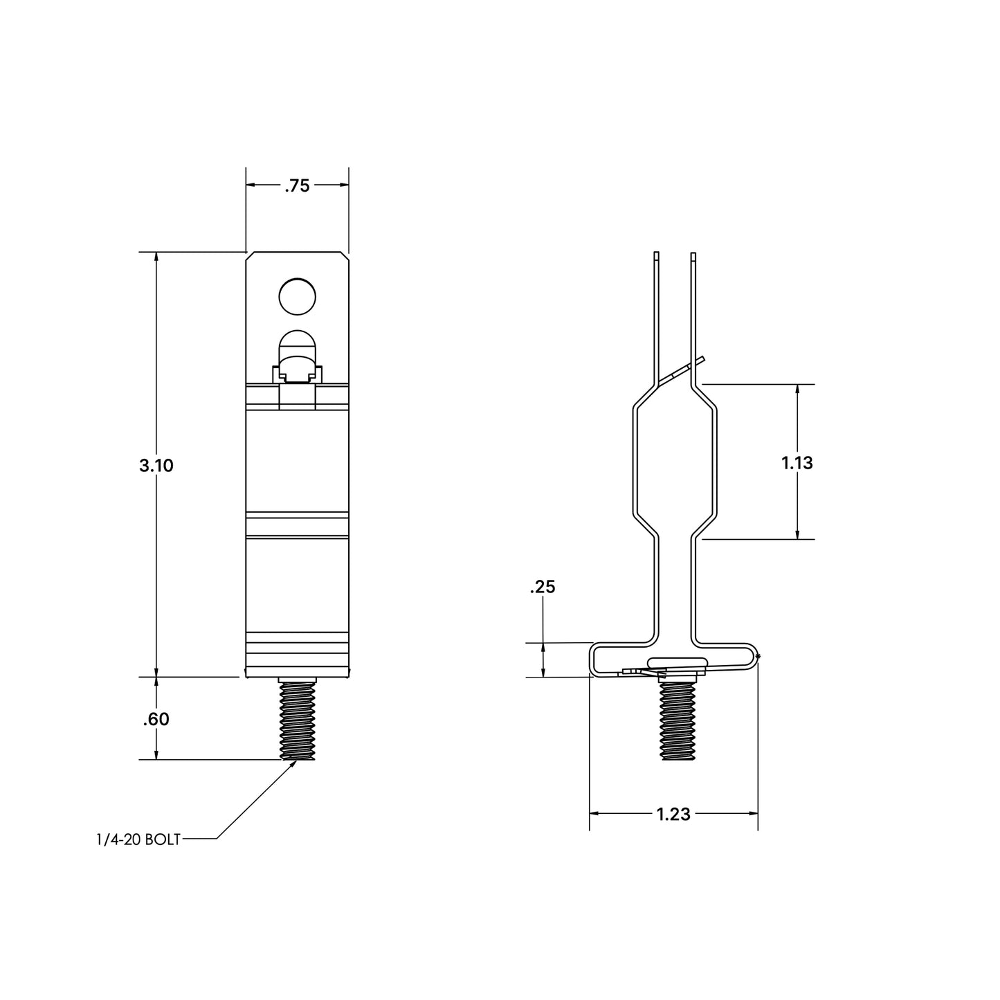 9/16 T-Bar Clip (Flat)
