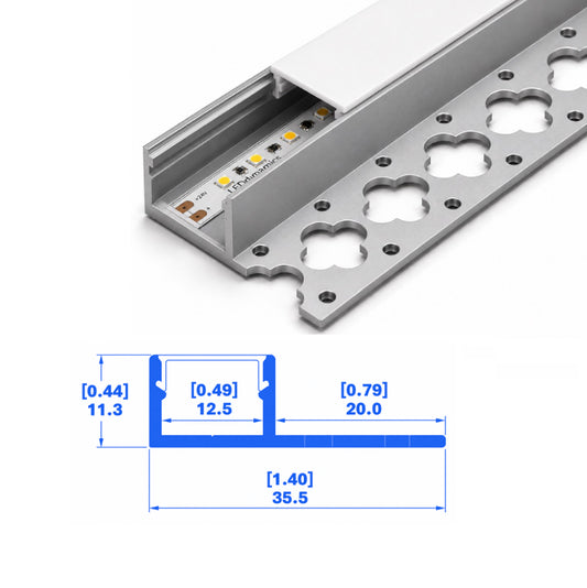 C3511-496 Trimless Mud-in Channel 35.5mm x 11.3mm